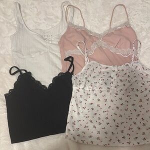 Tank Tops - White, Pink, Black, Floral